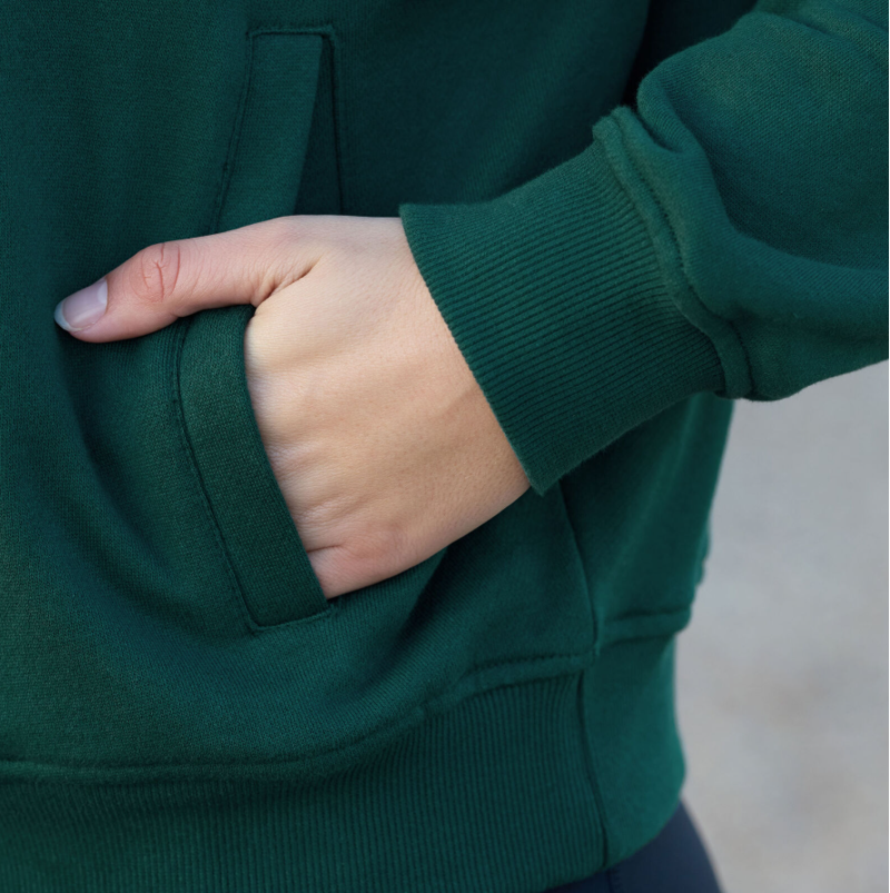 Dublin Ladies 1/4 Zip Fleece Pullover Dark Emerald Green-3