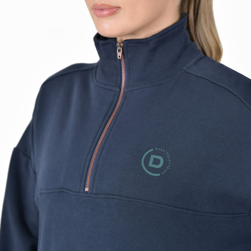 Dublin Ladies 1/4 Zip Fleece Pullover Navy-3