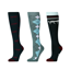 Dublin 3 Pack Socks Emerald Green Horses Adults