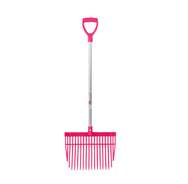 Red Gorilla Small D Handle Bedding Fork Pink