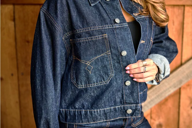 Ariat Western Utility Denim Jacket in Rinse Blue-4