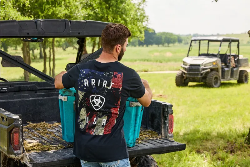 Ariat Mens Faded Bull Short-Sleeve T-Shirt-4