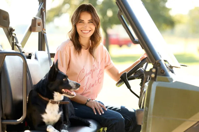 Ariat Women Cowgirl at Heart T-Shirt in Tropical Peach-3