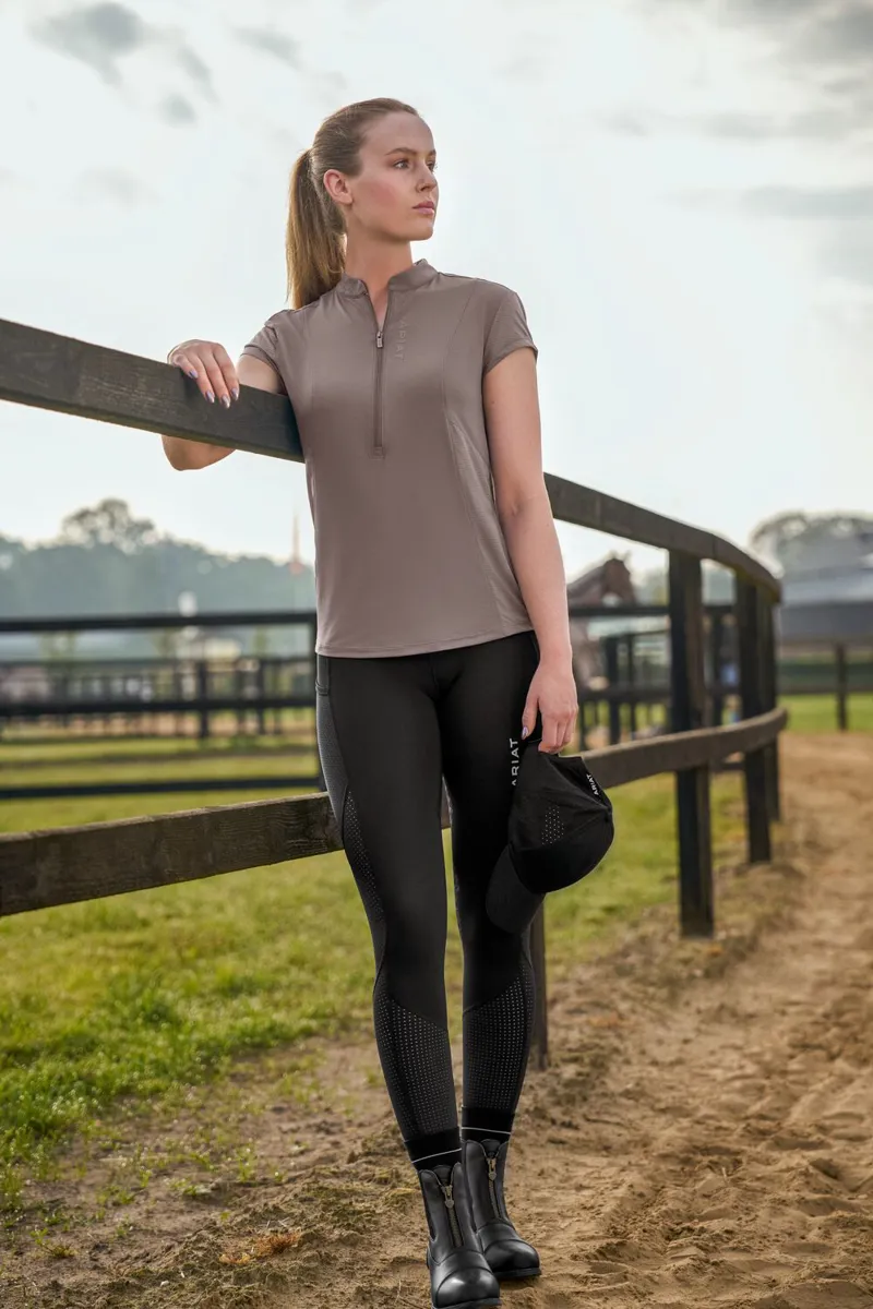 Ariat Women's Breathe 1/2 Zip Baselayer in Plum Grey-4