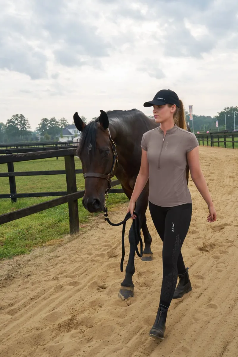 Ariat Women's Breathe 1/2 Zip Baselayer in Plum Grey-5