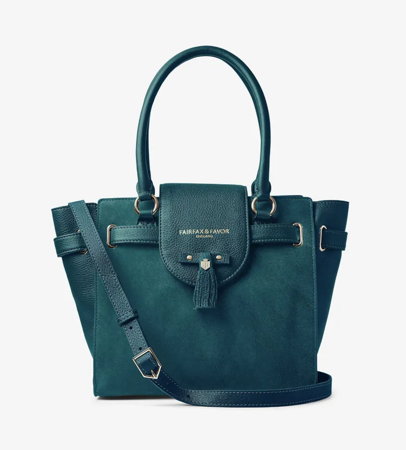Fairfax and Favor Windsor Tote Ocean Suede