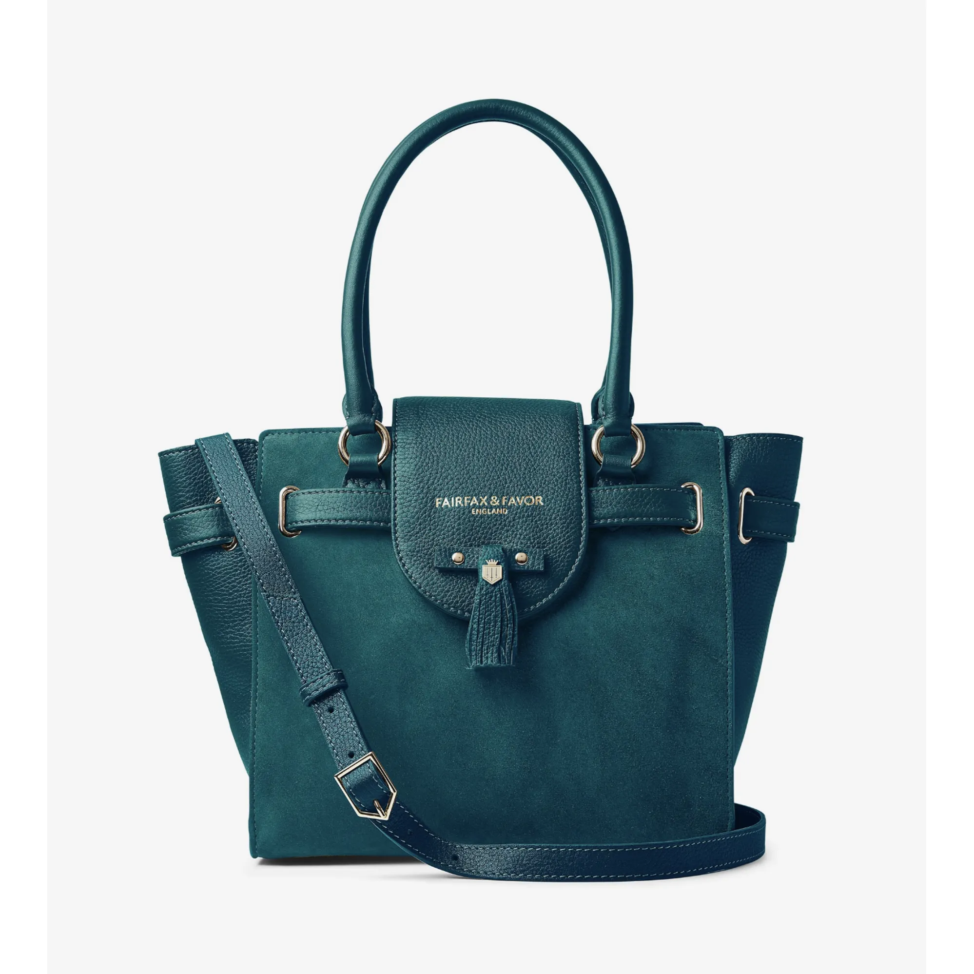 Fairfax and Favor Windsor Tote Ocean Suede - Main Image