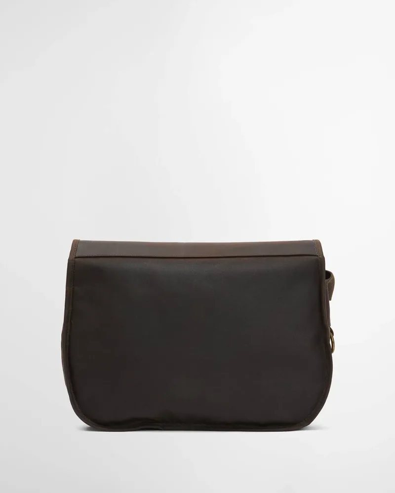 Barbour Tarras Waxed Cotton and Leather Bag in Olive-3