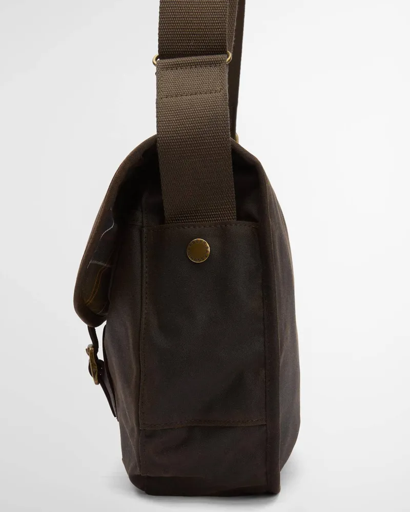Barbour Tarras Waxed Cotton and Leather Bag in Olive-5