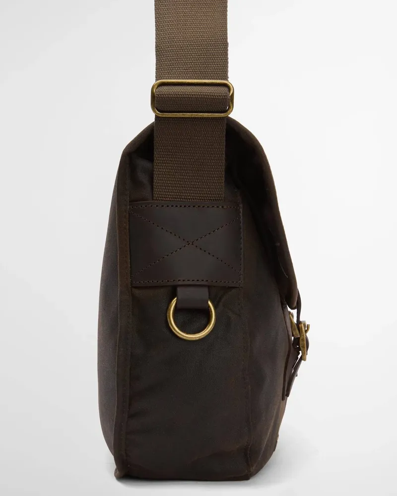 Barbour Tarras Waxed Cotton and Leather Bag in Olive-6
