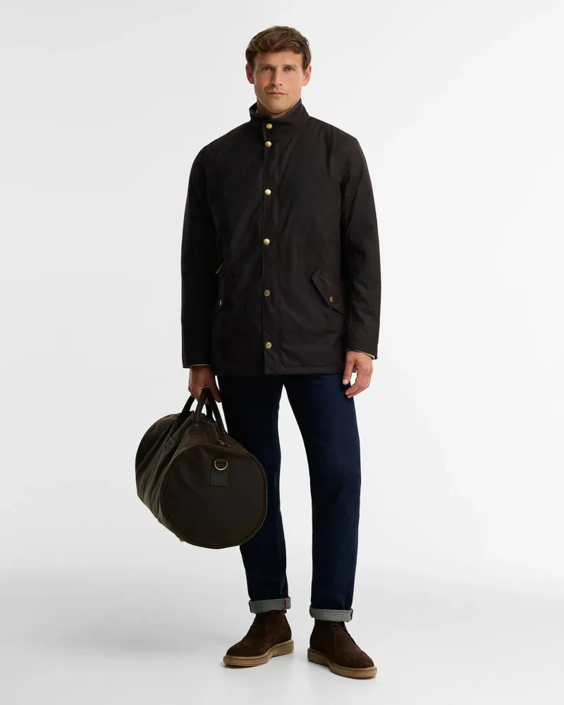 Barbour Waxed Cotton Holdall in Olive-1