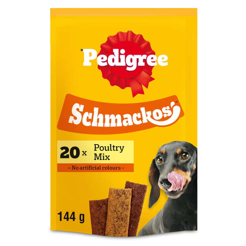Pedigree Schmackos Poultry Dog Treats 144g
