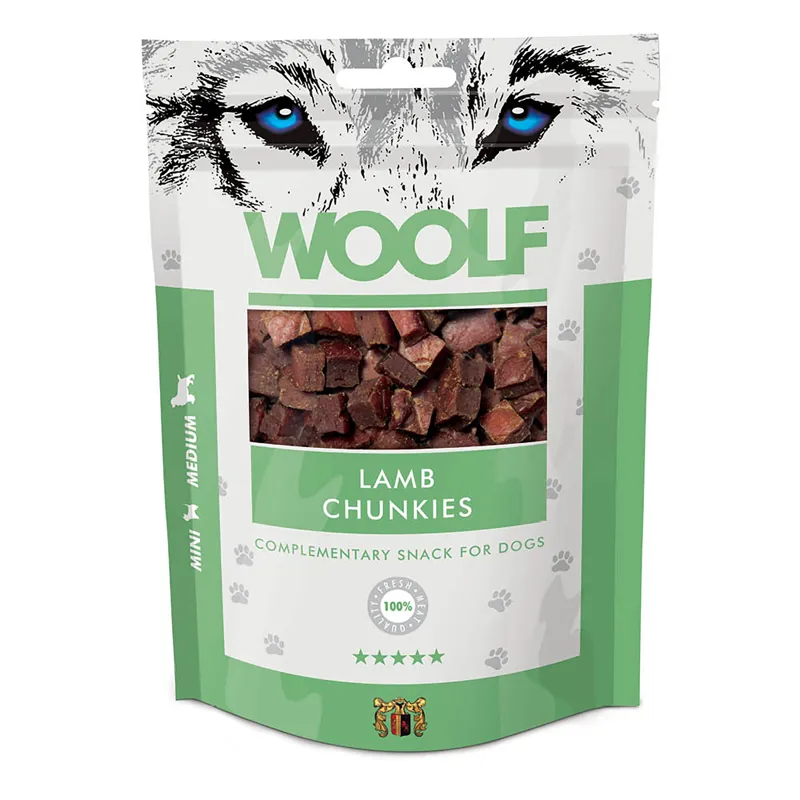 Woolf Dog Treats Lamb Chunkies 100g