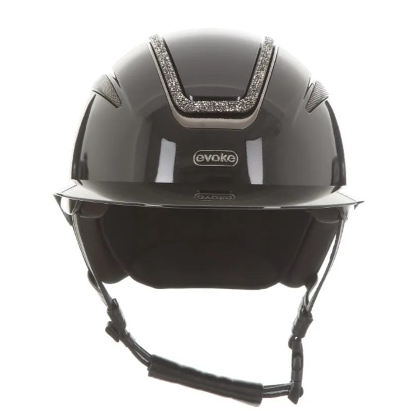 Evoke Callisto Classic Peak Black Metallic with Marcasite Crystal Frame