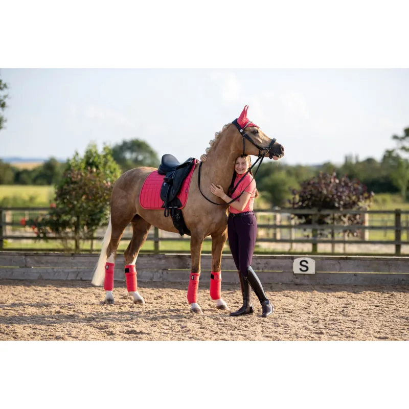 LeMieux Loire Classic Satin Dressage Square Papaya-3