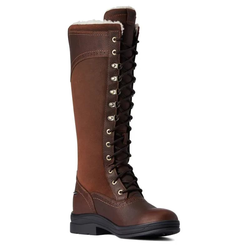 Ariat Women's Wythburn Tall Waterproof Insulated Laced Boot Dark Brown-1