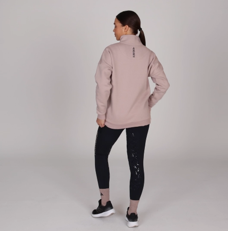 Aubrion React Half Zip Sweatshirt in Sand-2