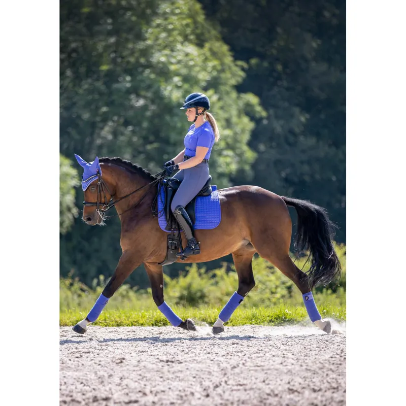 LeMieux Dressage Square Suede Bluebell -1