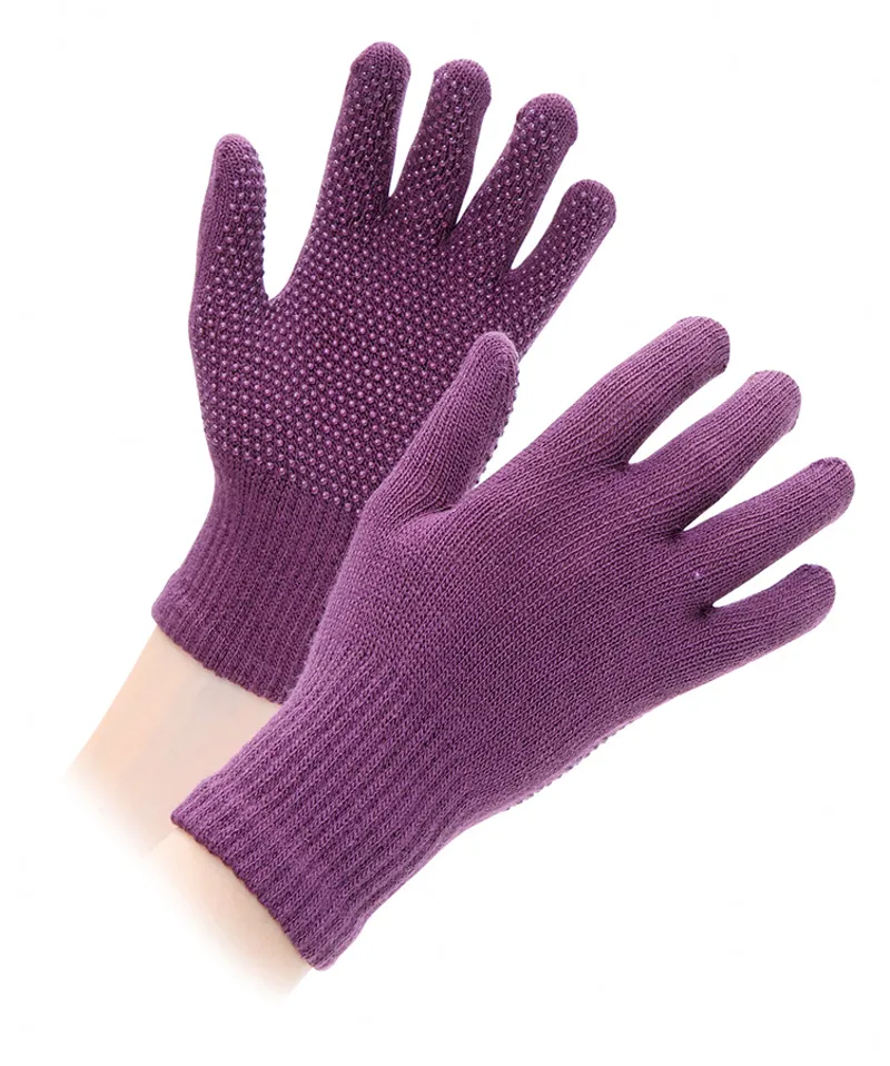 Shires Childs One Size Suregrip Gloves In Purple