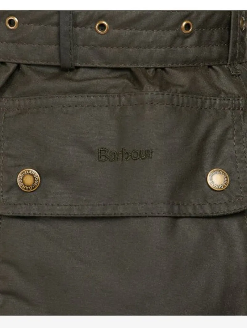 Barbour Women's Montgomery Waxed Jacket in Olive-3