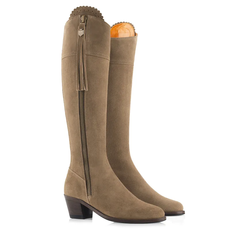 Fairfax and Favour Regina Heel Boots in Taupe-4