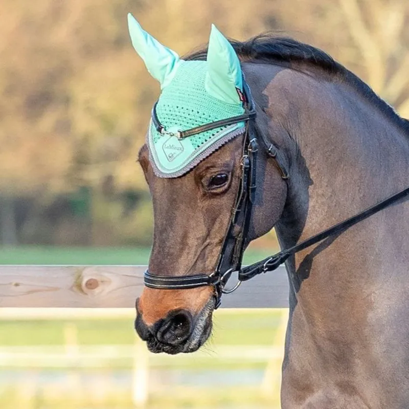 LeMieux Classic Lycra Fly Hood Mint-1