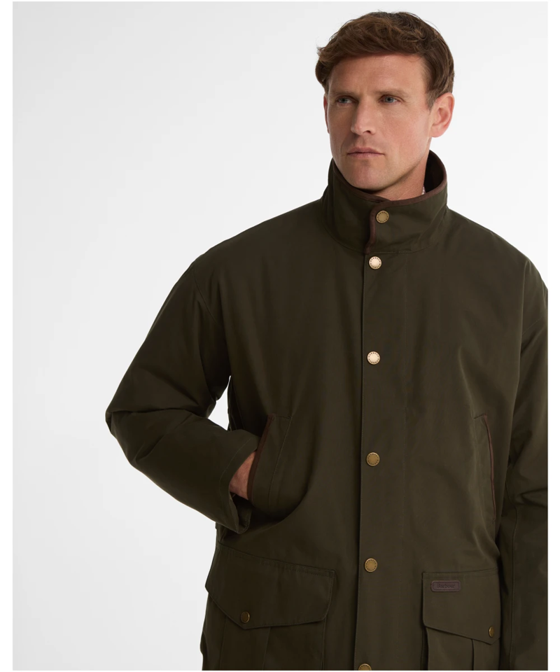 Barbour Men's Bromfield Waterproof Jacket in Dark Olive-4