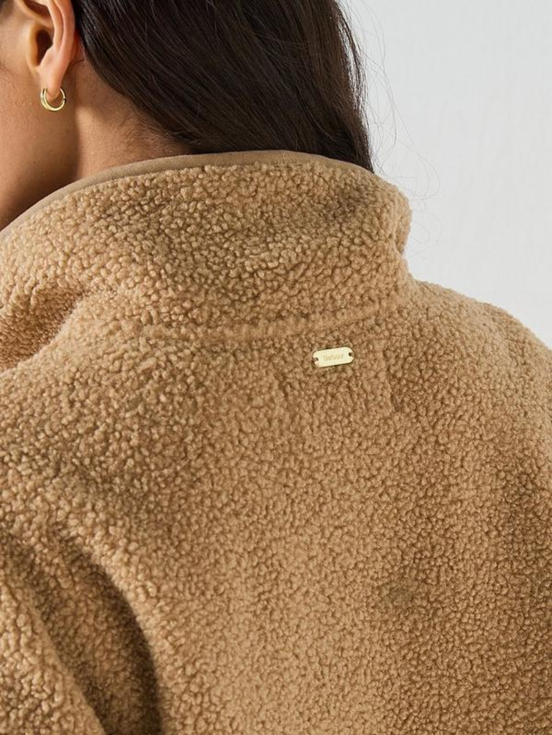 Barbour Women's Mabel Fleece in Warm Trench-3