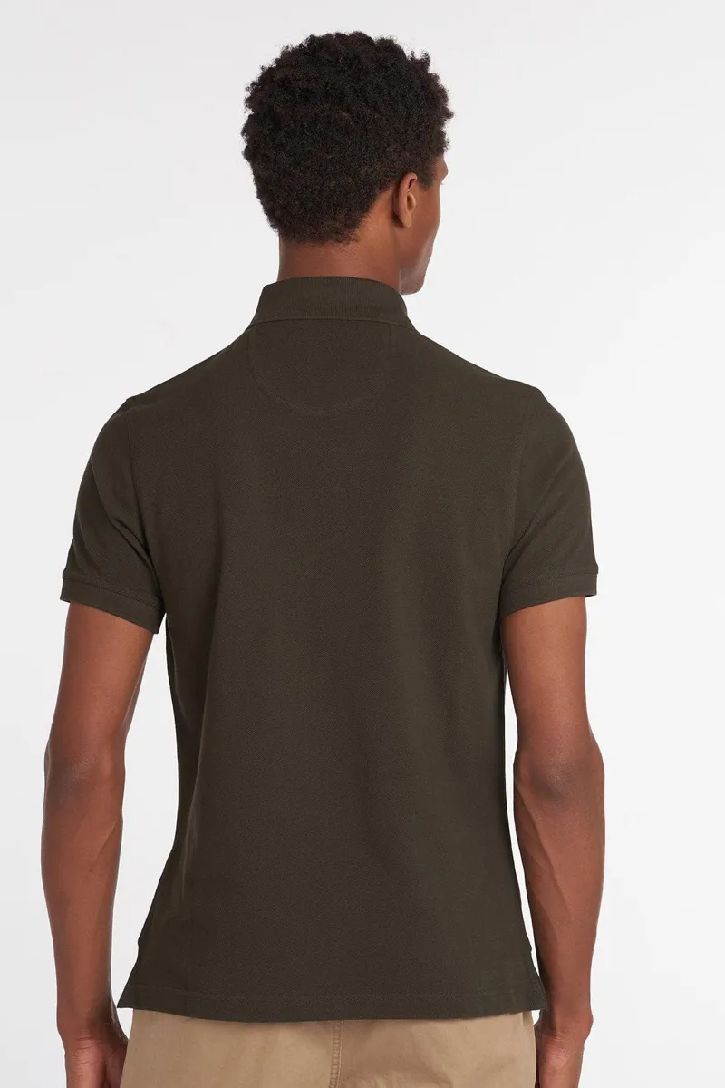 Barbour Men's Tartan Piqué Polo Shirt Forest Green-2