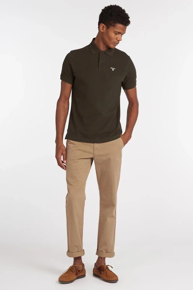 Barbour Men's Tartan Piqué Polo Shirt Forest Green-4