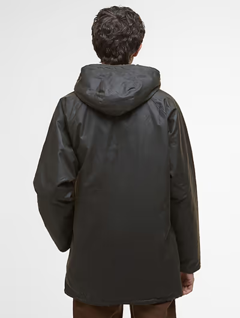 Barbour Men's Bedale Wax Parka Olive-2