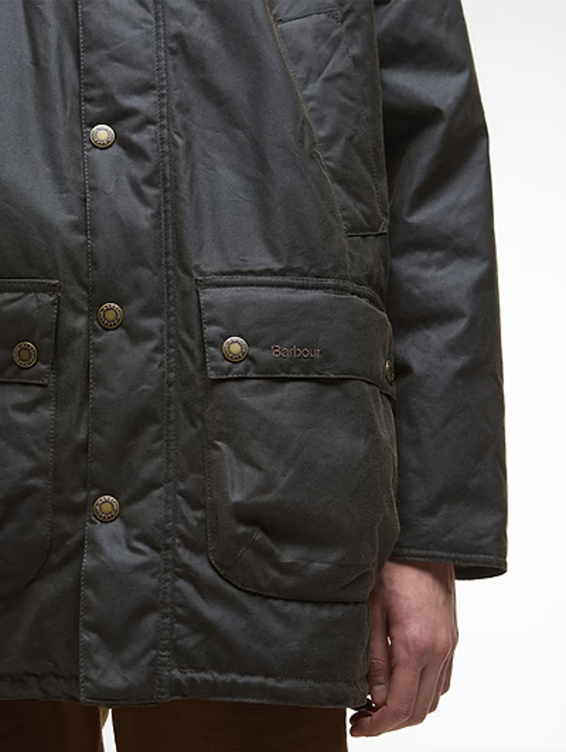 Barbour Men's Bedale Wax Parka Olive-4