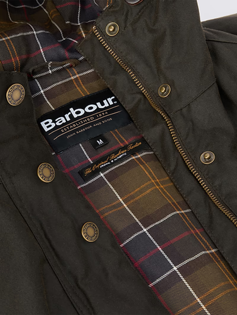 Barbour Men's Bedale Wax Parka Olive-5