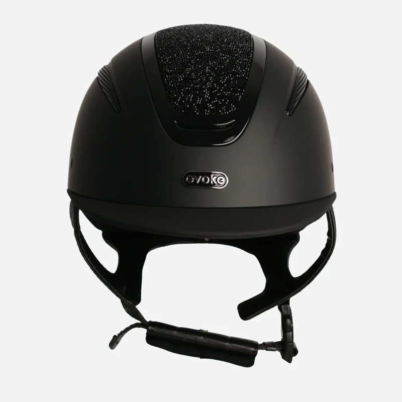 Evoke Elara Classic Peak Riding Hat Black/Jet Black Crystal-3