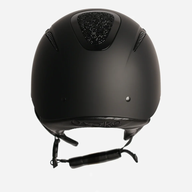 Evoke Elara Classic Peak Riding Hat Black/Jet Black Crystal-1