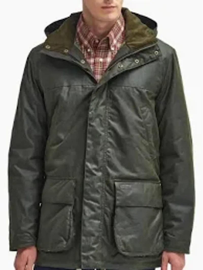 Barbour Men's Bleaberry Wax Jacket Fern-1