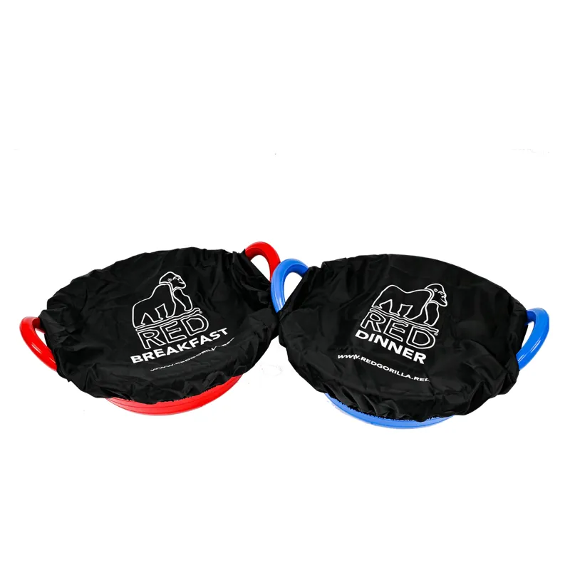 Red Gorilla Pair of AM/PM Feed Covers Black