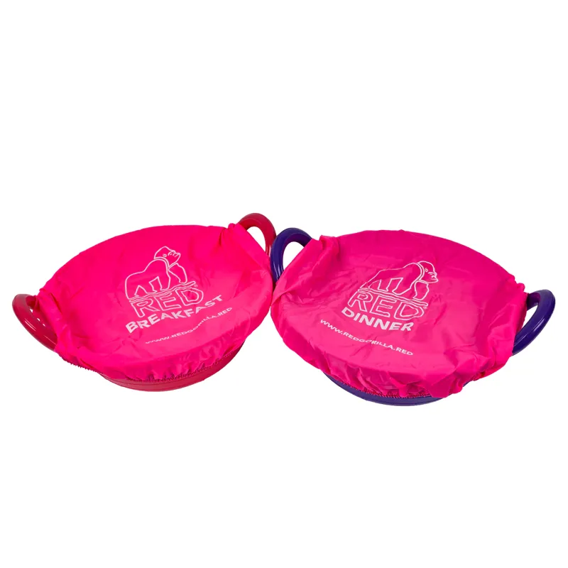 Red Gorilla Pair of AM/PM Feed Covers Pink