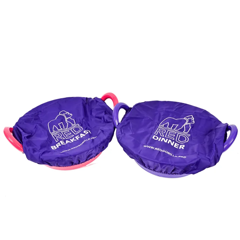 Red Gorilla Pair of AM/PM Feed Covers Purple