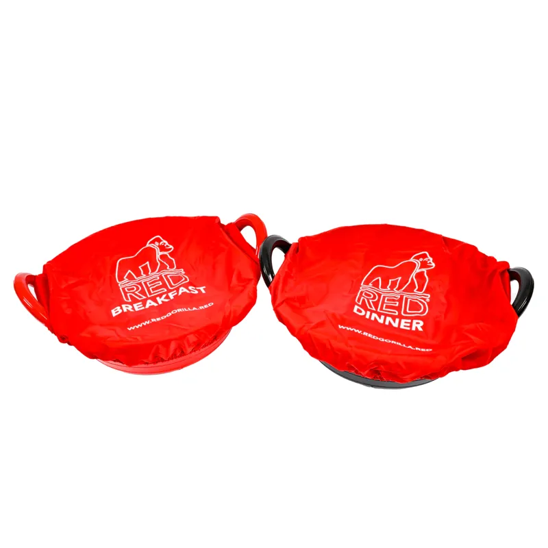 Red Gorilla Pair of AM/PM Feed Covers Red