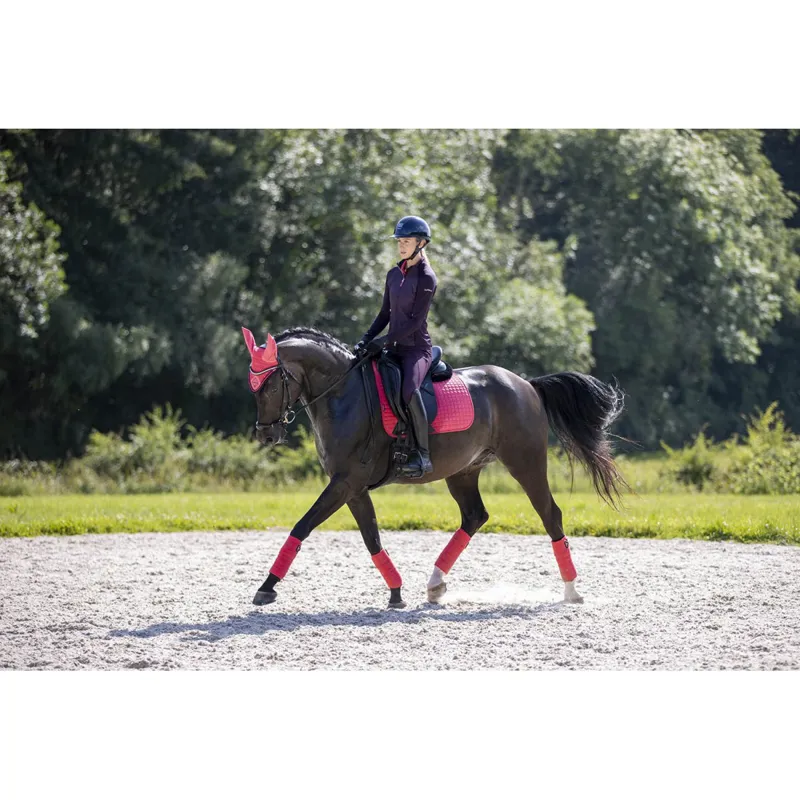 LeMieux Dressage Suede Square Papaya-2