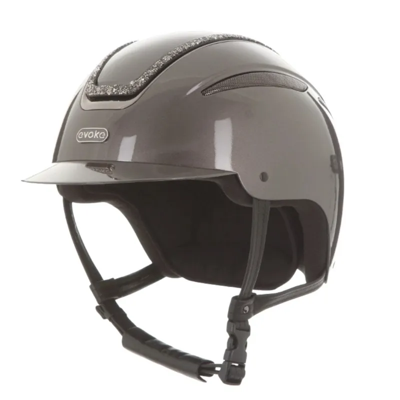 Evoke Callisto Wide Peak Metallic Graphite with Marcasite Crystal Frame