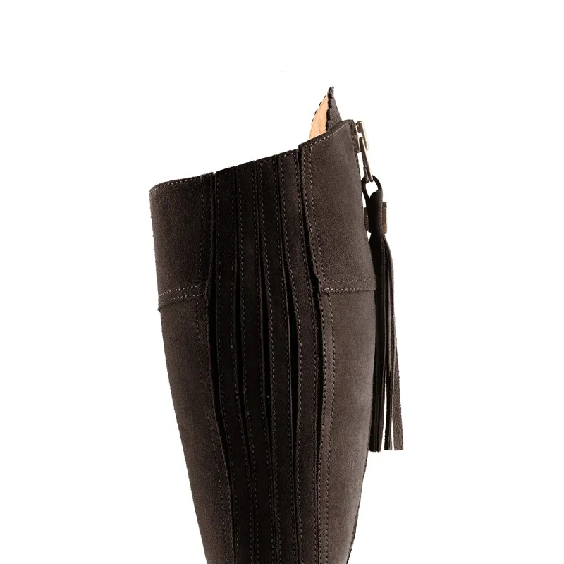 Fairfax and Favor Heeled Regina Boot in Chocolate Size UK4 EU37-6