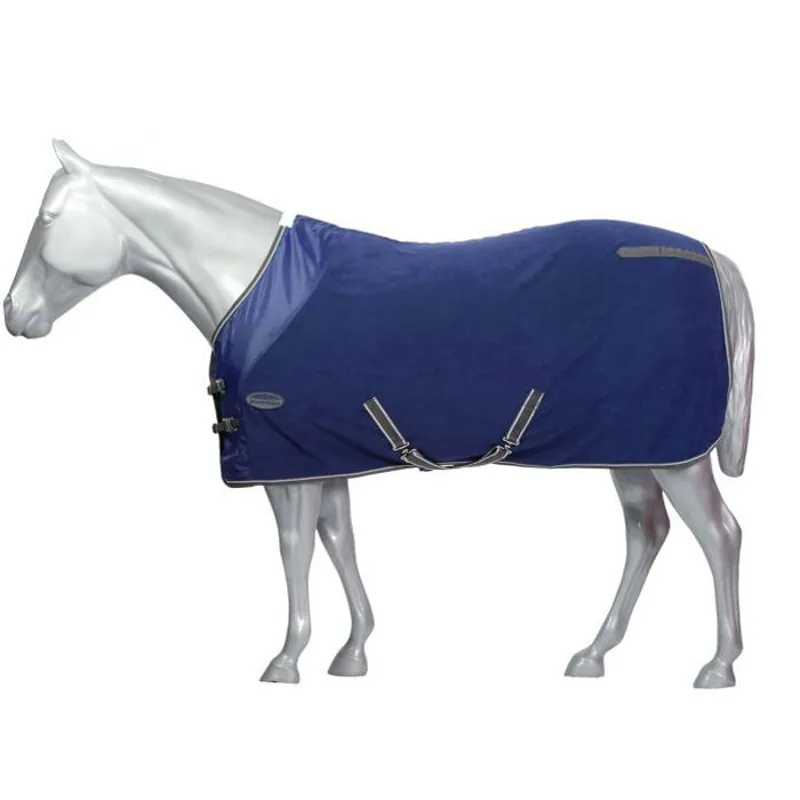 Weatherbeeta Fleece Cooler Standard Neck Blue/Grey/White-1