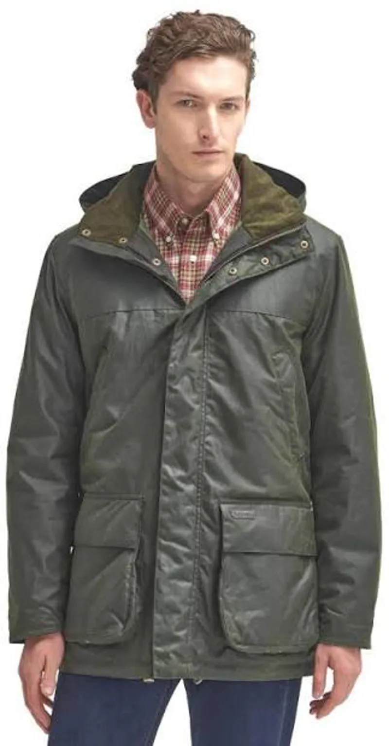 Barbour Men's Bleaberry Wax Jacket Fern-4