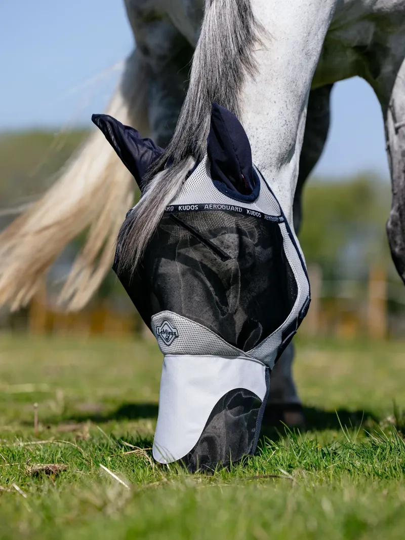  LeMieux Kudos AeroGuard Full Fly Mask Navy-1