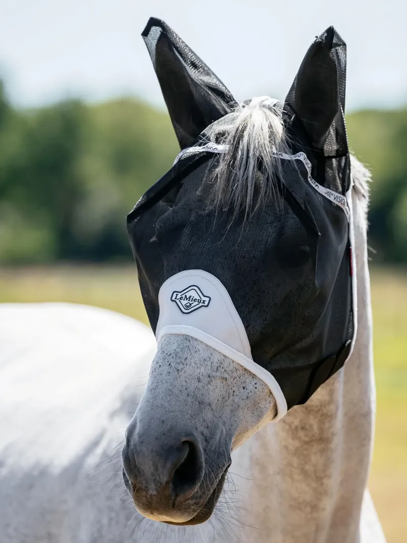 LeMieux 360 Vision Half Fly Mask Grey-1