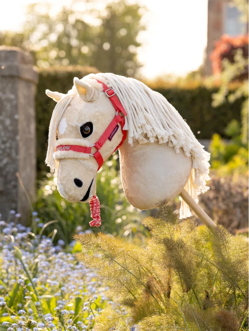 LeMieux Harlow Hobby Horse Headcollar and Leadrope Coral Crush-1