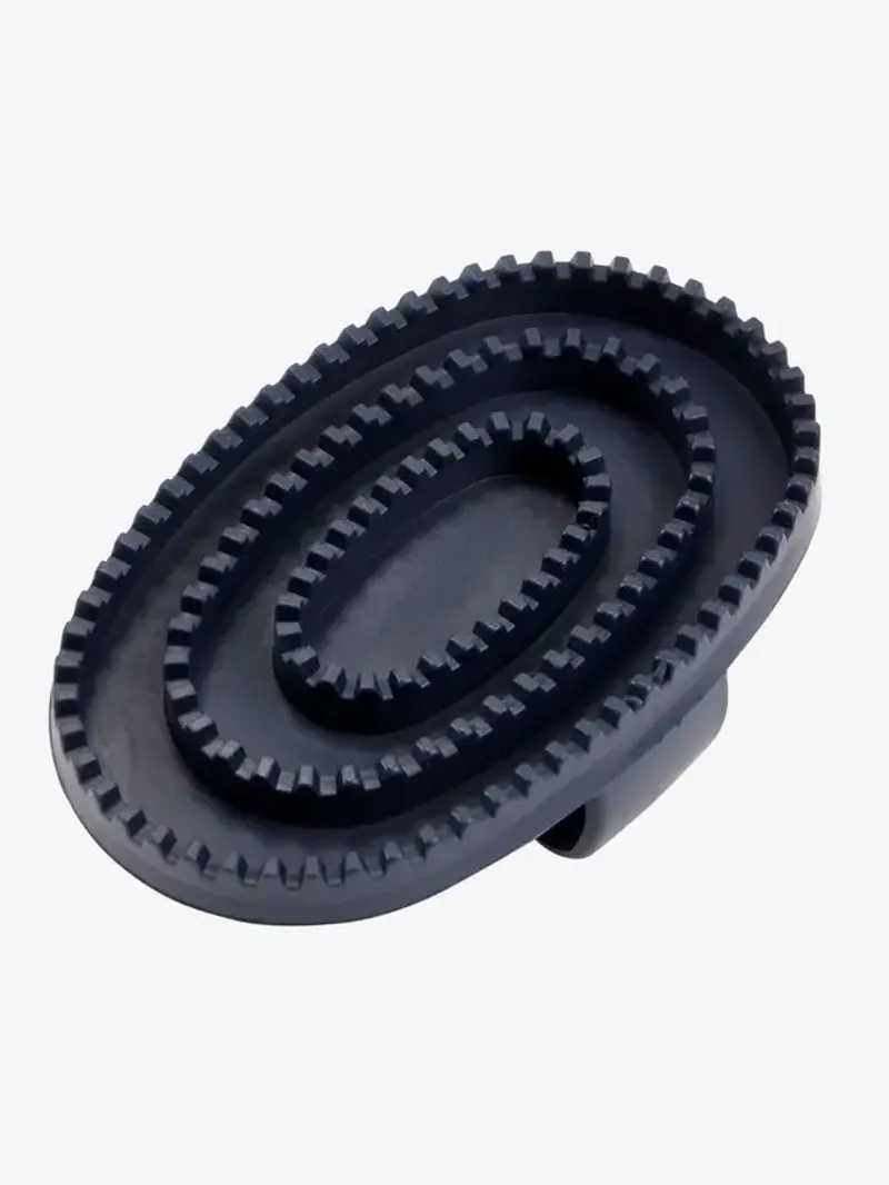 LeMieux Heritage Rubber Curry Comb Navy-1