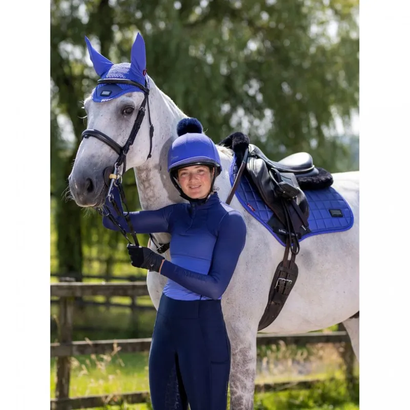 LeMieux Spectrum Fly Hood in Bluebell-2